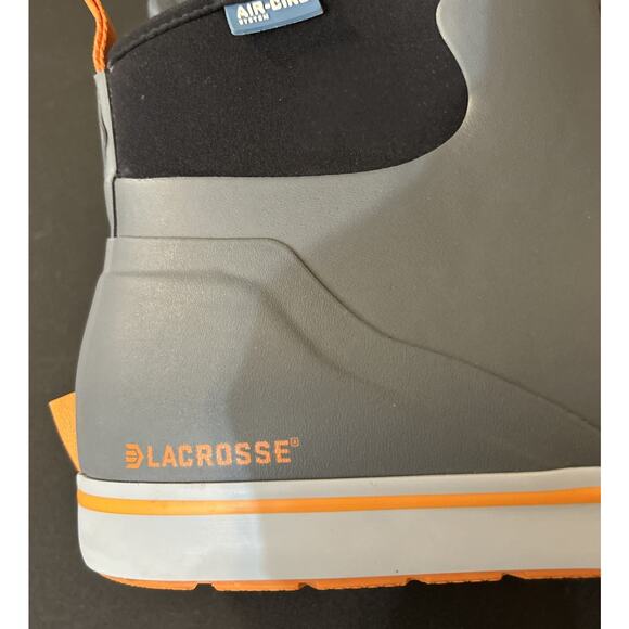 Lacrosse Alpha Deck Boot 6 Inch Gray Orange Outdoor Footwear Size 13 PreOwn EUC! main image 6